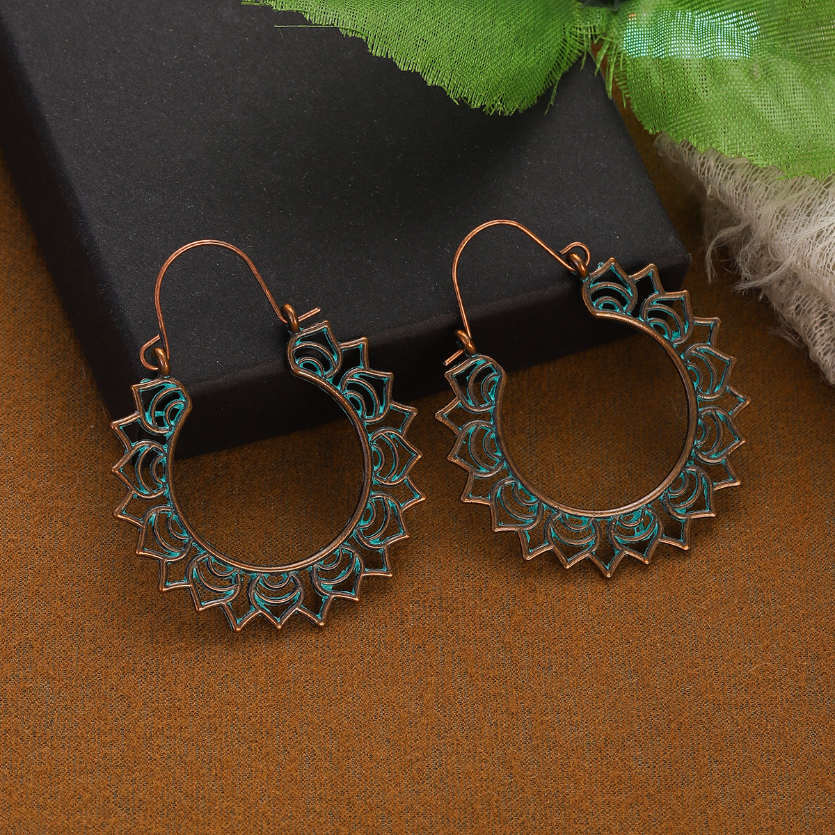 Boho Oxidised Earrings - Style 34