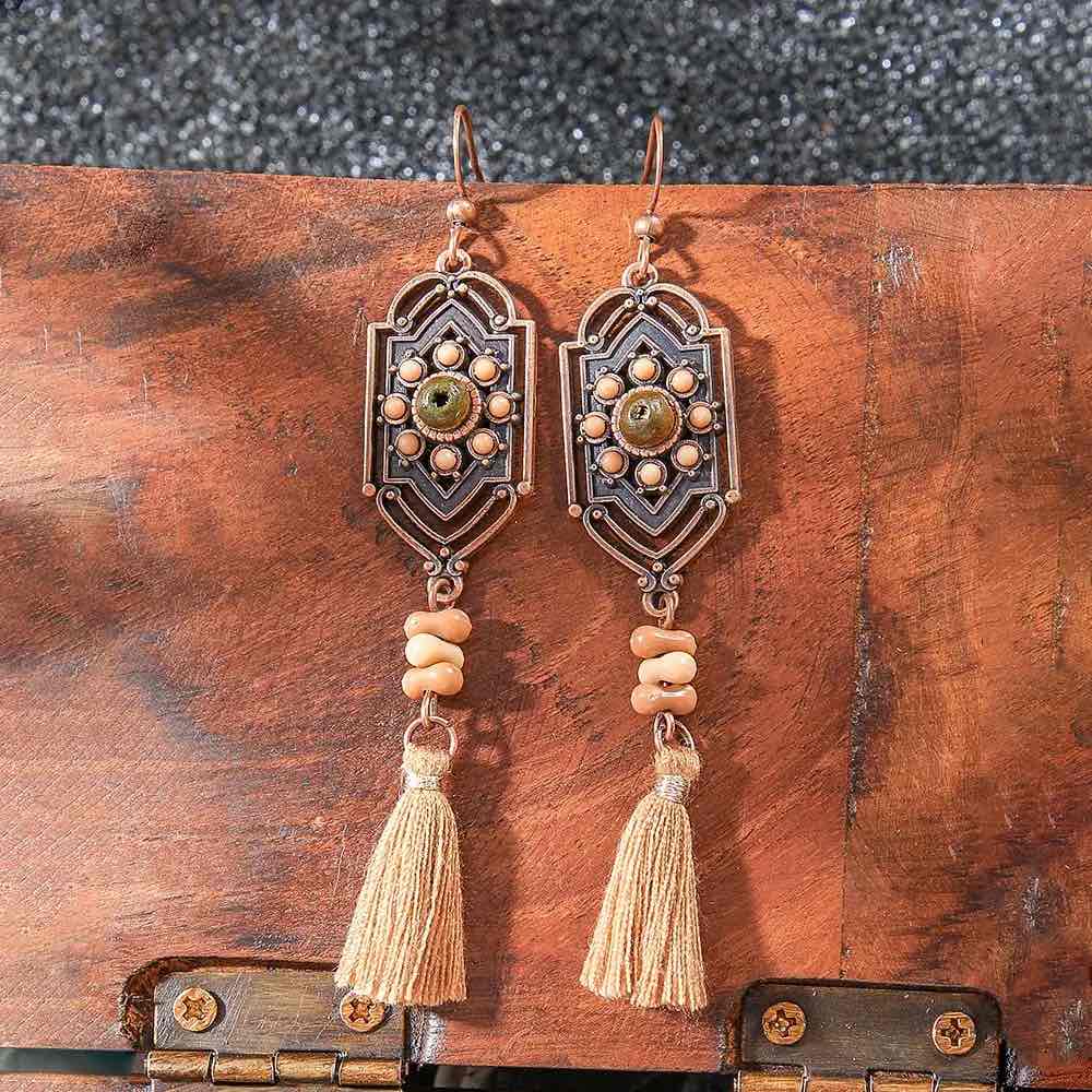 1- Vintage Boho Drop Earrings for Women - Tassel Earrings