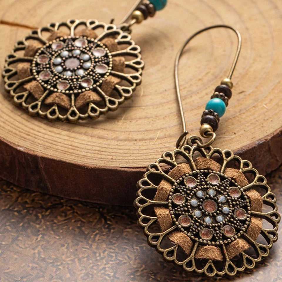 Luxury Series - Fortune Wheel Earrings - Desi Statement Ethnic Earrings