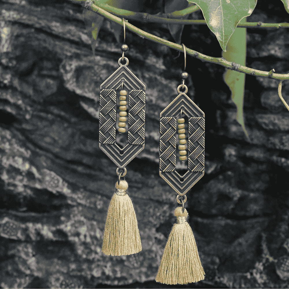 1- Boho Minimal Drop Earrings - Metal Fusion Earrings