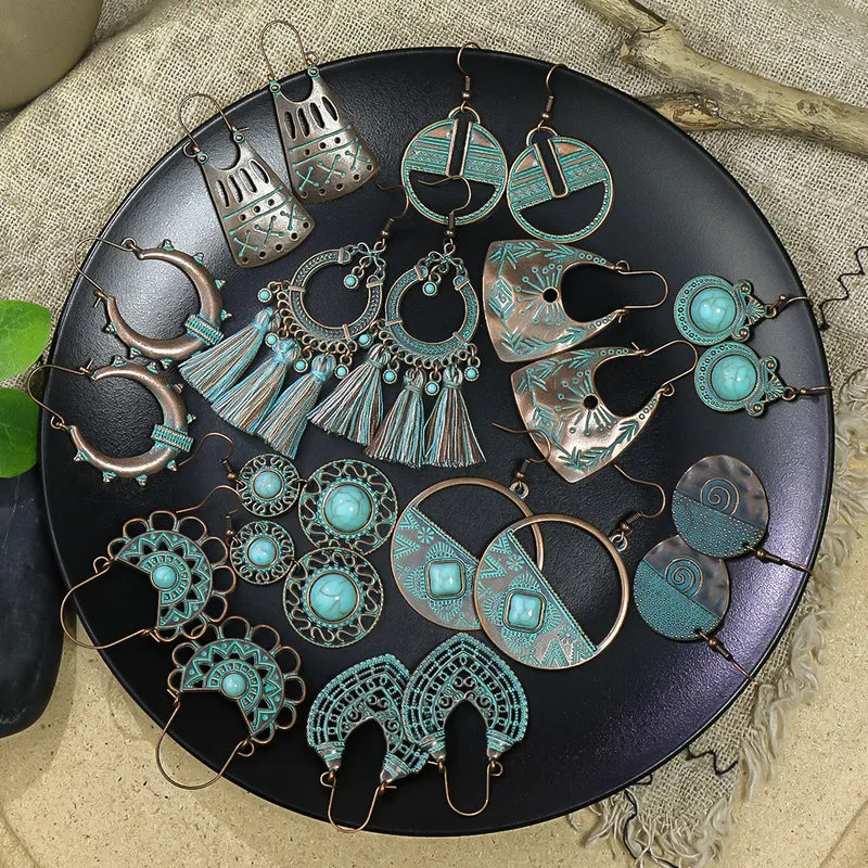 Boho Oxidised Earrings - Style 7