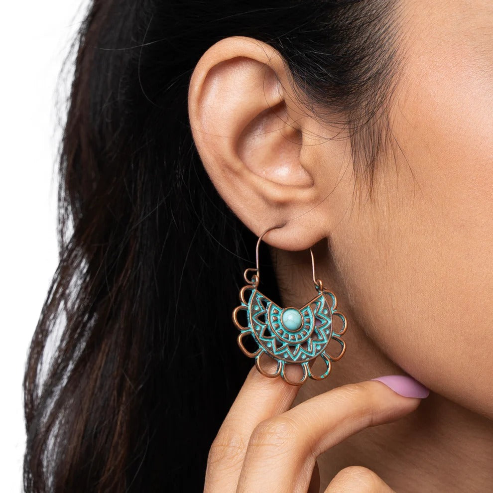 Boho Oxidised Earrings - Style 115