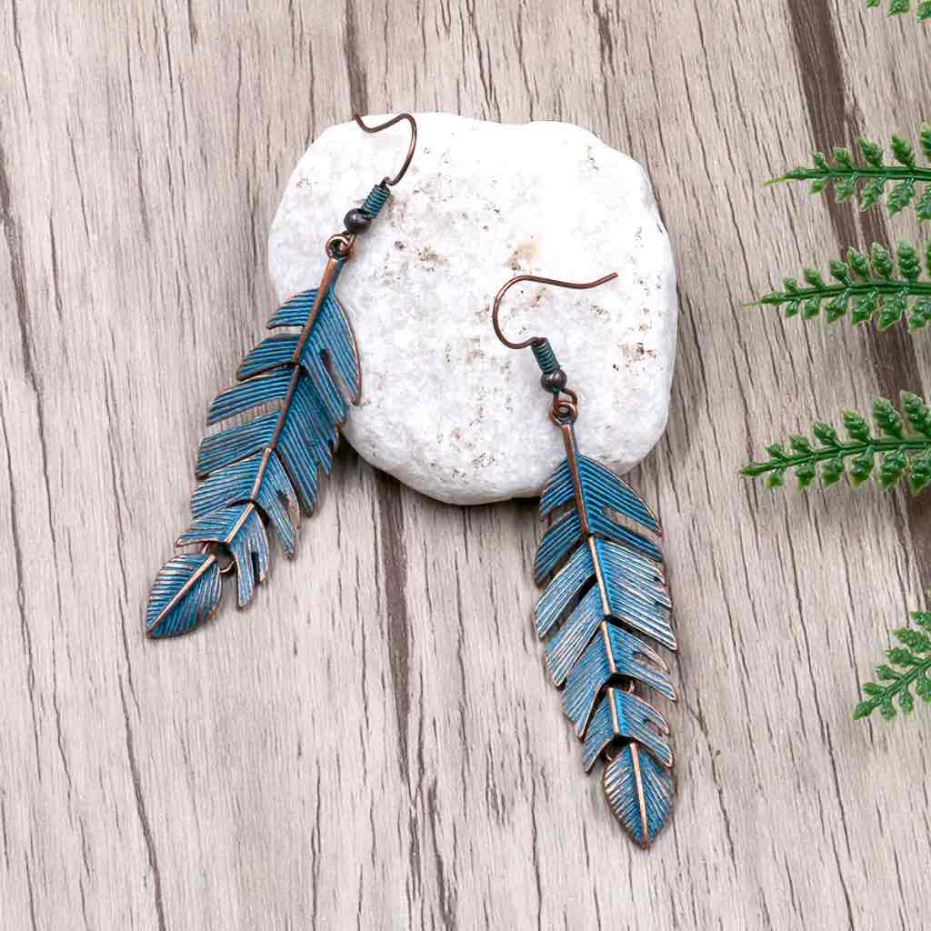 Image of an earring - Boho Leaf Earrings - Style 3 by Zuzus Trove