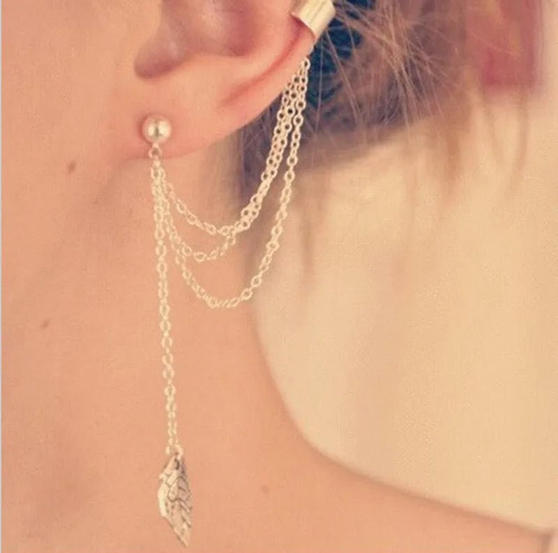 Image of an earring - Statement Chain Drops ( 1 ear only ) by Zuzus Trove