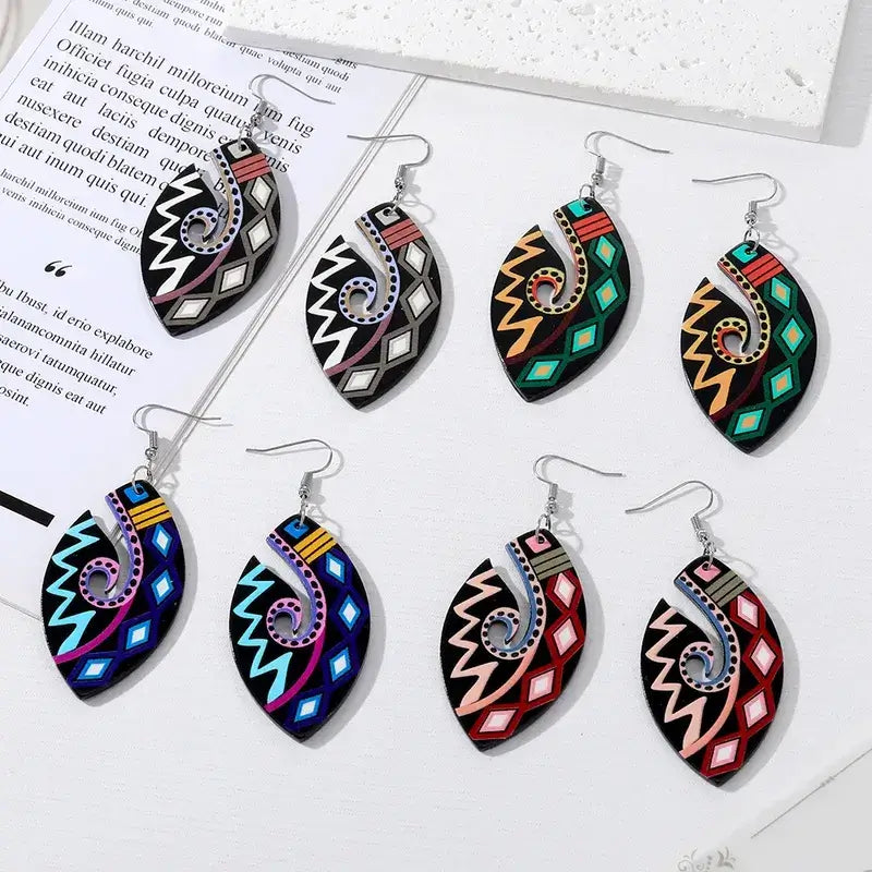 Light weight Painting - Tribal Design earrings