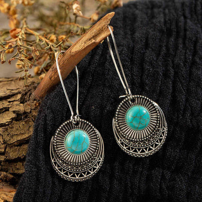 Statement  Ethnic Turquoise Earrings