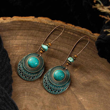 Statement  Ethnic Turquoise Earrings