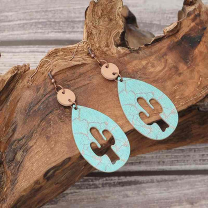 Wood Painting Earrings