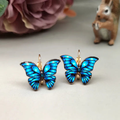 Vibrant Butterfly Stud Earrings