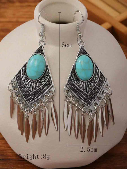 Premium | Native American - Turquoise Drop Earrings