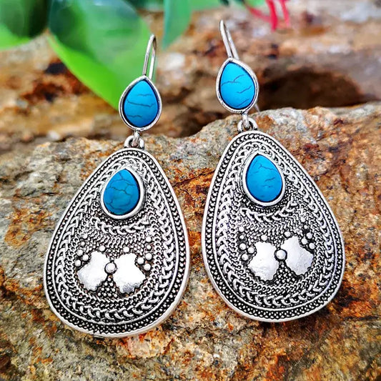 Tribal Turquoise Designer Earrings
