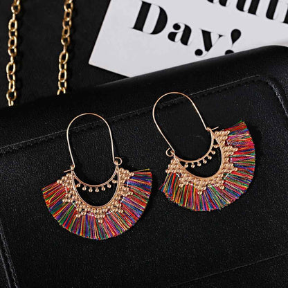 Premium | Silky Tassel Gold Earrings