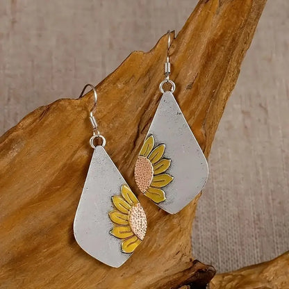 Vintage Sunflower Casual Earrings