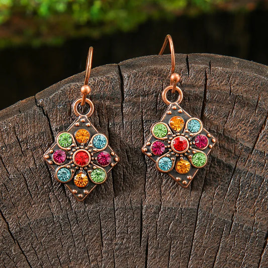 1- Dainty Drop Stone Earrings - Boho Earrings