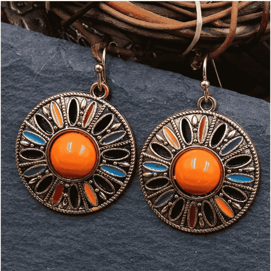 1- Metal Drop Earrings - Handmade Boho Earrings for Women