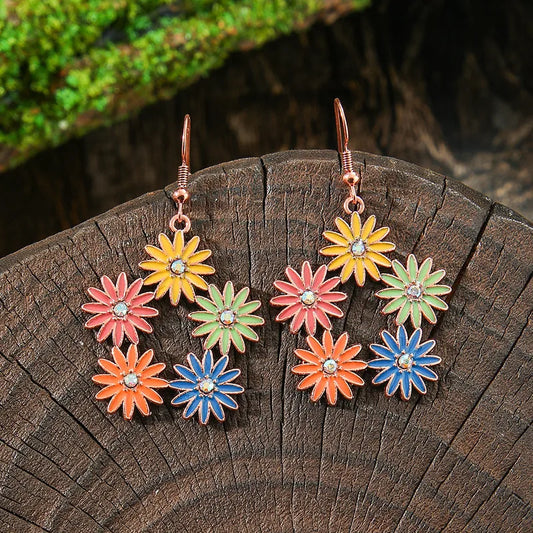 1- Colorful Boho Earrings - Statement Drop Earrings for Party