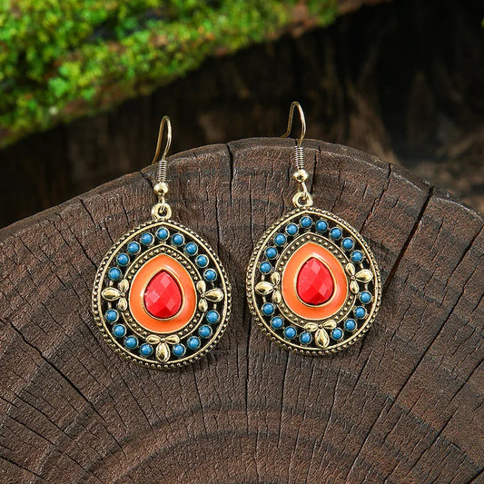 1- Ethnic Teardrop Earrings - Boho Earrings for women