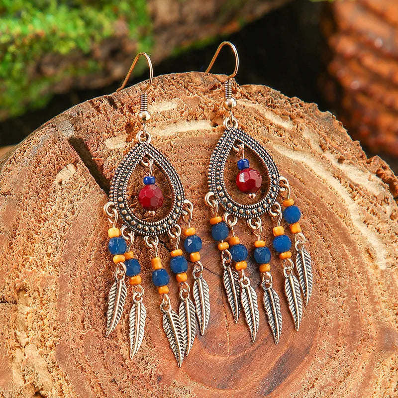 Premium ethnic Boho Oxidized - Chandelier Earrings