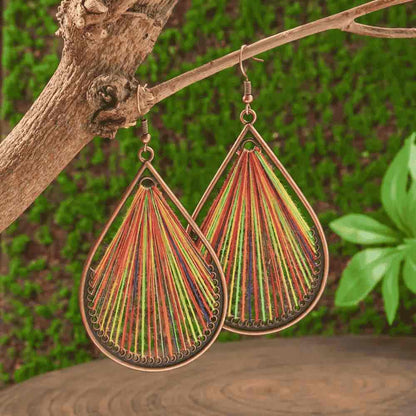 Premium  Handcrafted - Boho Earrings for Women - Threader Earrings (Teardrop)