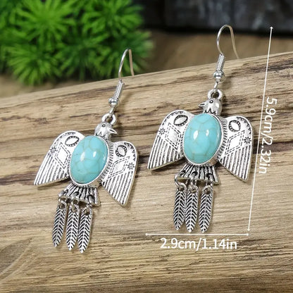 1- Boho chic earrings - Bold Turquoise Statement Earrings