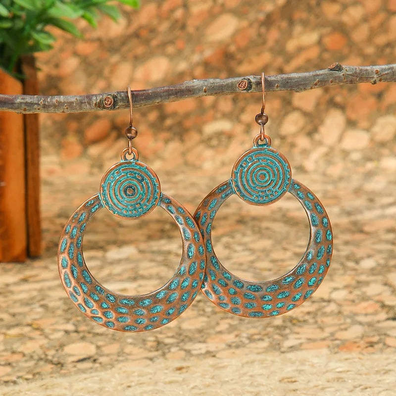 Boho Oxidised Earrings - Style 38