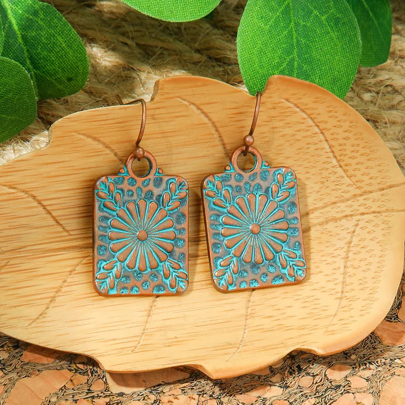 Boho Oxidised Earrings - Style 36