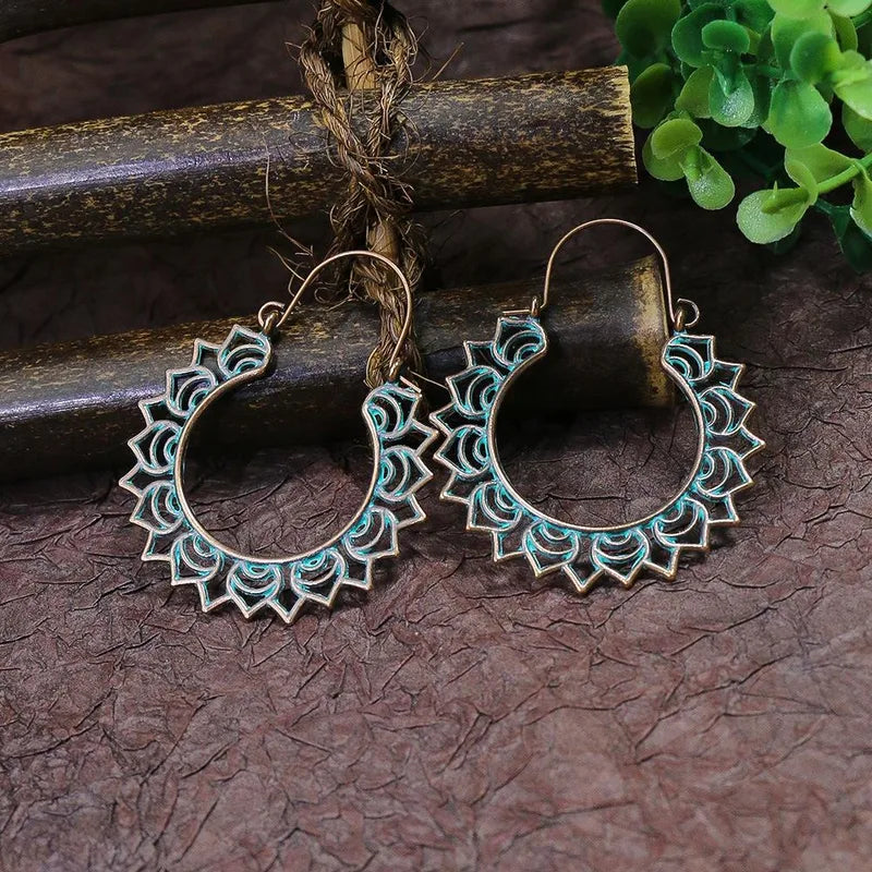 Boho Oxidised Earrings - Style 34