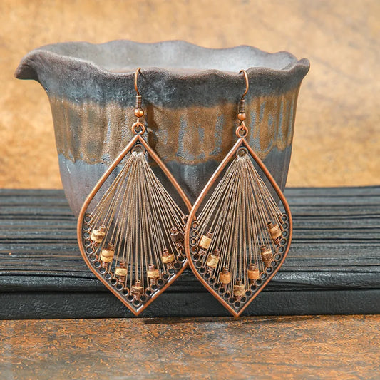 Premium Hand crafter -Boho - Nomad Vibe Thread Earrings - Boho Drop Earrings