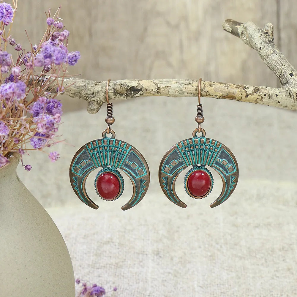 Boho Oxidised Earrings - Style 17