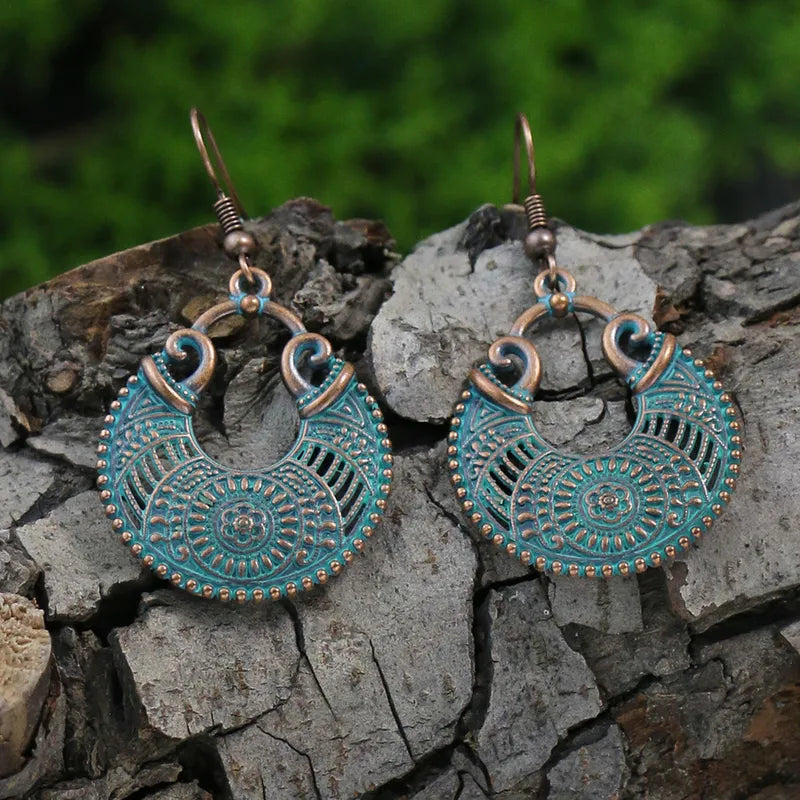 Boho Oxidised Earrings - Style 16