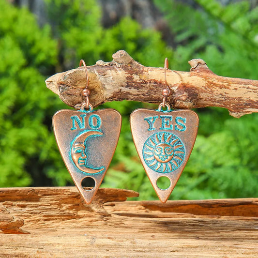 1- Yes and No Earrings - Metal Oxidised Earrings for Women