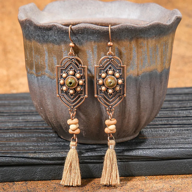 1- Vintage Boho Drop Earrings for Women - Tassel Earrings
