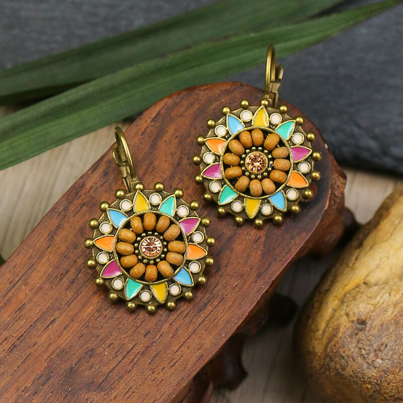 1- Noorani Nights Kundan Earrings - Boho Traditional Earrings