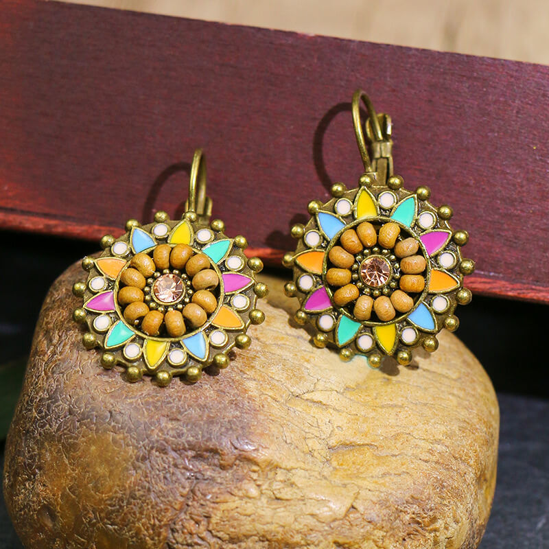 1- Noorani Nights Kundan Earrings - Boho Traditional Earrings
