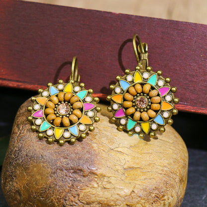 1- Noorani Nights Kundan Earrings - Boho Traditional Earrings