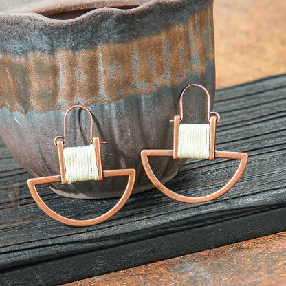 Metal Muse Thread Earrings - Vintage Drop Earrings for Women