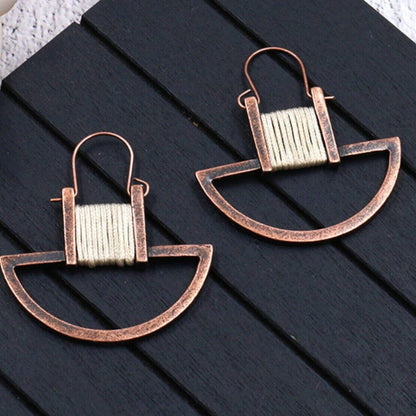 Metal Muse Thread Earrings - Vintage Drop Earrings for Women