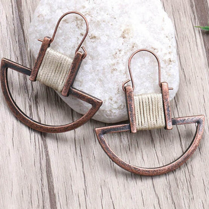 Metal Muse Thread Earrings - Vintage Drop Earrings for Women
