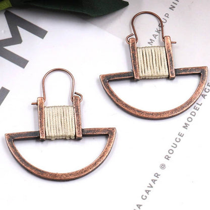 Metal Muse Thread Earrings - Vintage Drop Earrings for Women