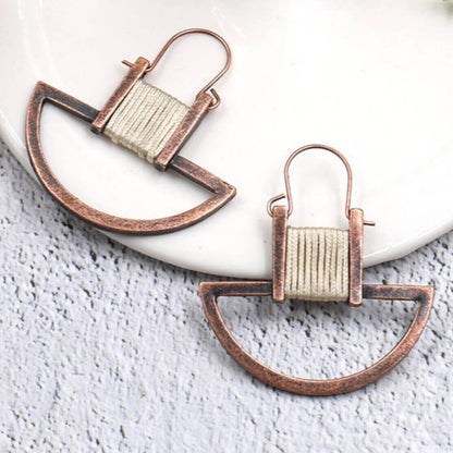 Metal Muse Thread Earrings - Vintage Drop Earrings for Women