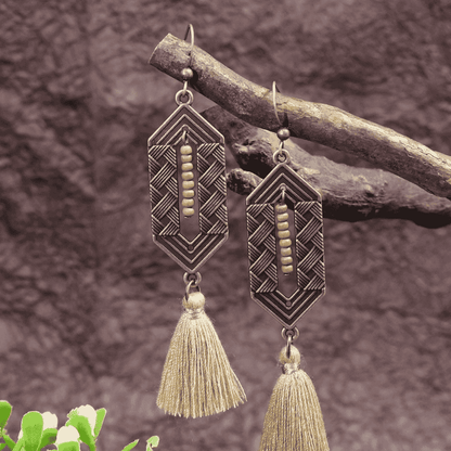 1- Boho Minimal Drop Earrings - Metal Fusion Earrings