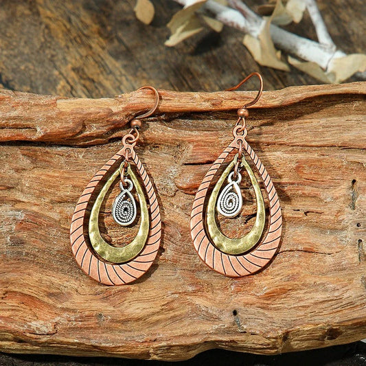 1- Tribal Orbit Ethnic Round Earrings - Ethnic Earrings for Women