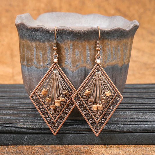 Premium Earrings-Elegant Earrings-Unique Boho Threaded Earrings