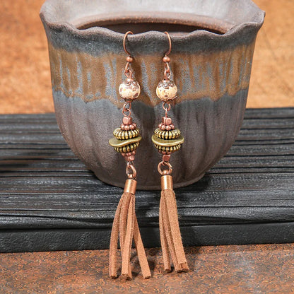 1- Boho Stacked Tassel Earrings - Boho Earrings for Women