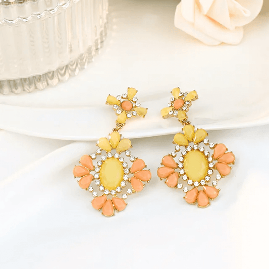 1- Boho Stone Earrings - Bling Statement Earrings