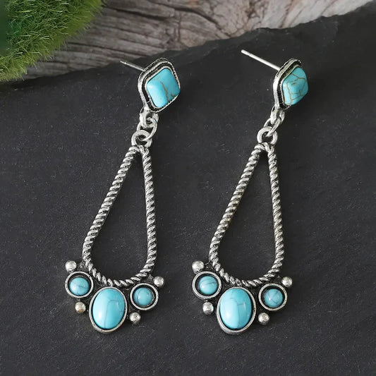 Silver Turquoise Desire Earrings