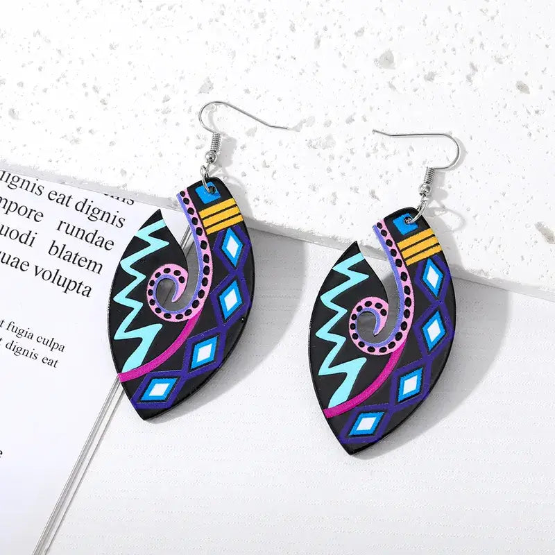 Light weight Painting - Tribal Design earrings
