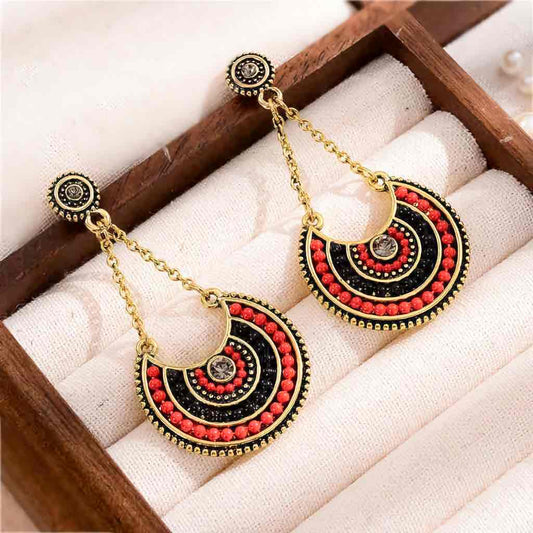 Luxury | Red and Black Premium Stone Earrings