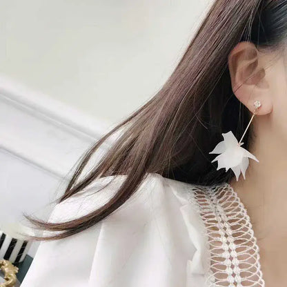 Korean Lotus Stud Earrings