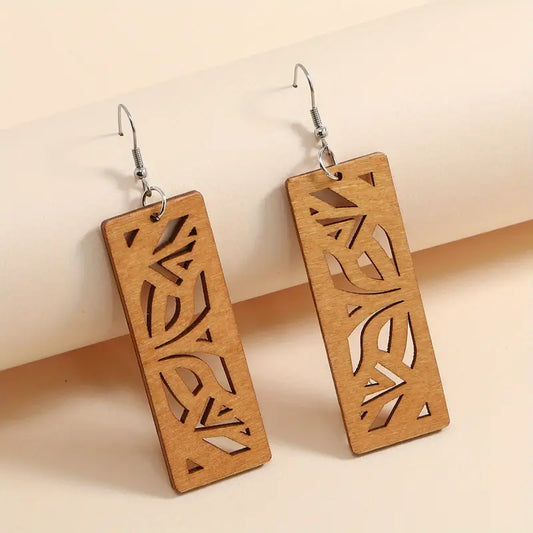 Limited Edition Designer Wood Earrings